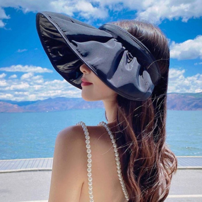 와이드 폴딩 여성 챙 UV 자외선차단 모자 헤어밴드 가성비 선캡 썬캡 햇빛가리개 암막모자