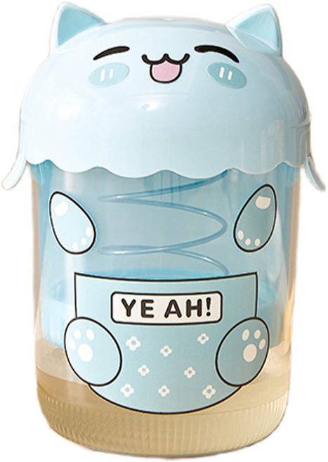 엠토이 가정용 대용량 고양이 디자인 유청분리기 + 필터 + 필터 천 세트 FTK427-1-2, 1개, 블루