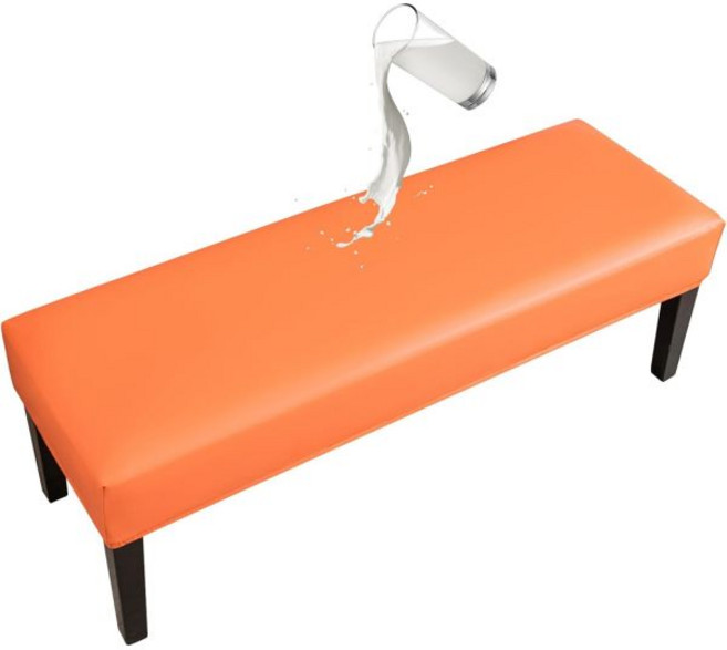푸앙귀 PU 방수 벤치 커버 침실 거실 주방 보호 의자 피아노 시트 스툴 슬립커버 탈착 세탁 가능 - 블랙, Pu Orange