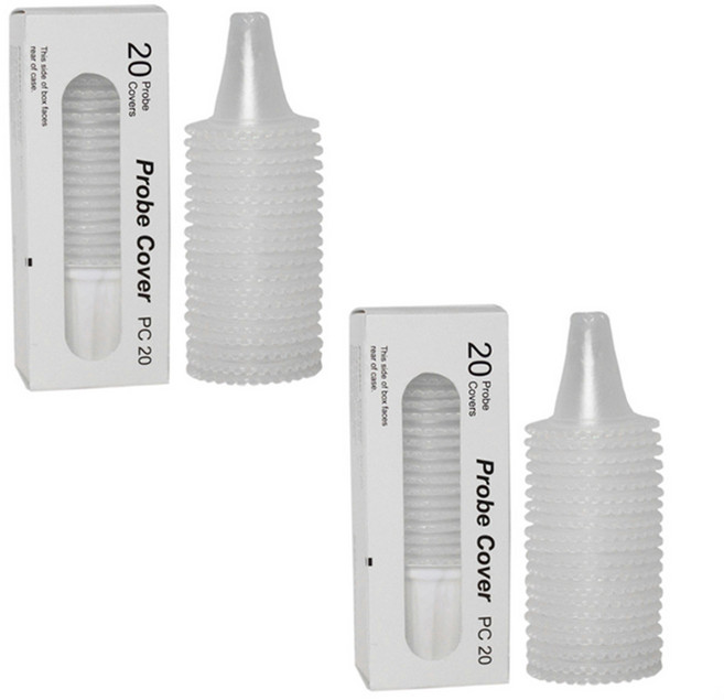 리리월드 브라운 귀 체온계 호환 일회용 렌즈 필터, 40개