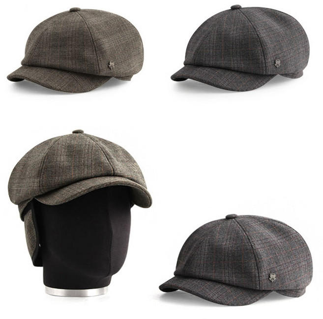 마메든 남녀공용 니케 귀달이 뉴스보이캡/겨울 방한 남녀 중년 어르신 귀마개 베레모 헌팅캡, 1개, 니케 귀달이 뉴스보이캡-블랙