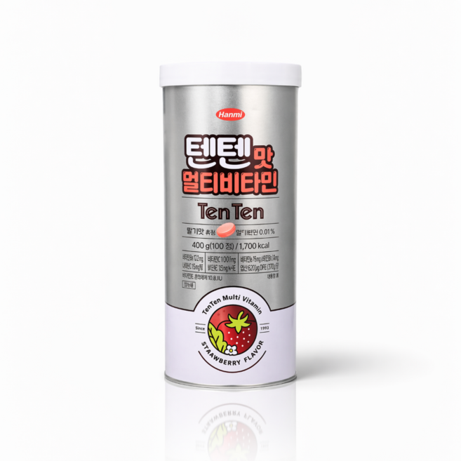 한미 텐텐맛 멀티비타민 딸기맛 츄정 400g, 100개, 4g