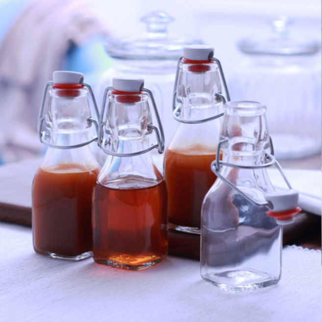 보르미올리 보틀 주스 더치커피 기름 소스 와인 간장 술 매실병 유리병 밀폐 병 용기 홈까페 예쁜 유리병 물병 125ml, 1개