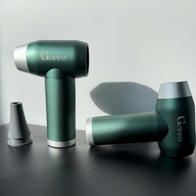 Goppo 초강력 무선 에어건 차량용 캠핑용 휴대용 초미니 청소기 반려동물 털관리 송풍기, 포레스트그린