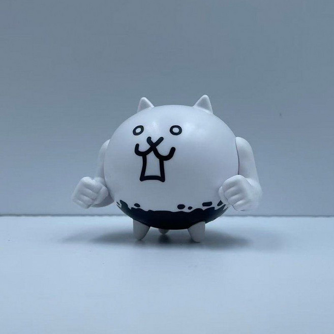 냥코대전쟁 피규어 고양이 도둑 스모 세뇌된 빌더 4종 장식 소품 가챠, 높이 약 6cm  B모델, 벌크 모델