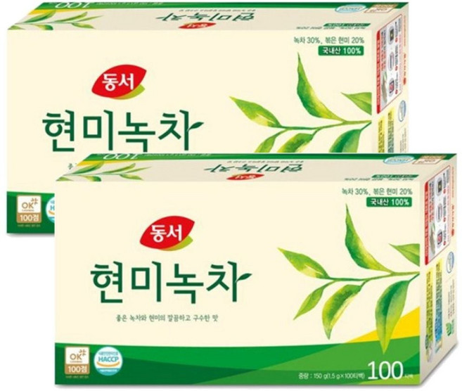 동서 현미녹차 1.5g x 200T (100개입x2개) hes+9307gg
