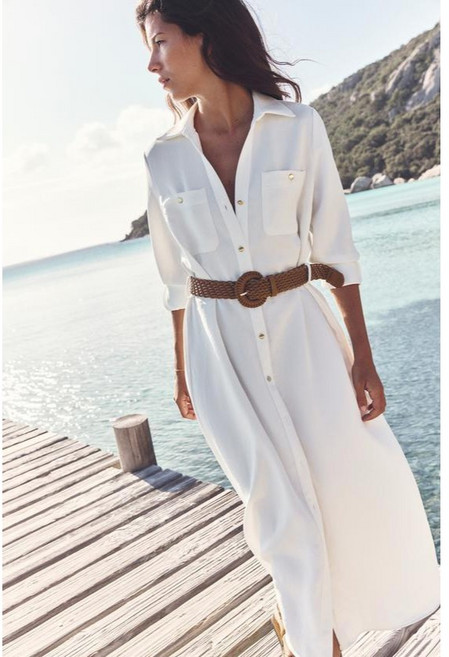 ZARA 자라 벨티드 셔츠 원피스3300542 3300/542