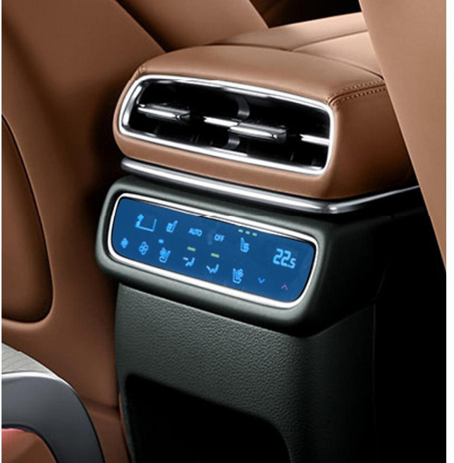 미르파크 GV80 페이스리프트 호환 파노라믹 디스플레이 풀커버 네비게이션 보호필름, 1GB, 2열 공조기 보호필름(지문방지)