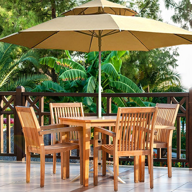 키담 캠핑 특대형 팔각 파라솔 2~3M, 베이지