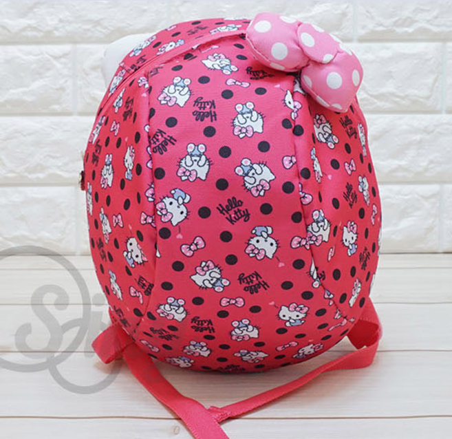 헬로키티 핫핑크 돔미아방지백팩 유아 아동가방 탈부착끈
