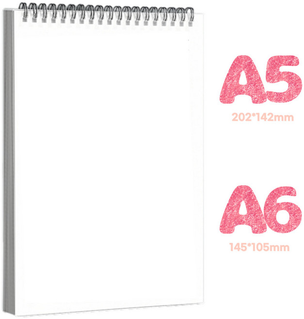 토끼다섯마리 캠퍼스 스프링 노트 가로줄 그리드 무선, 4개, A5_무선(무지/백지) 무늬형