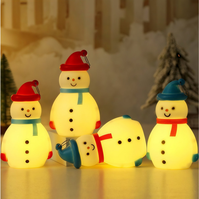 ROOICE 크리스마스 무드등 LED조명 눈사람 인테리어 소품 4세트ETEUH-5, 4개, type-2
