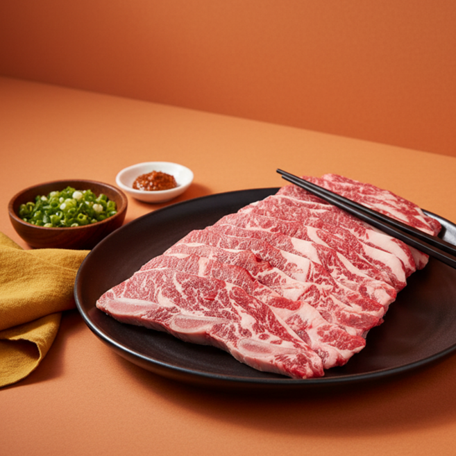 [당일발송] 바비큐브 미국산 LA식꽃갈비 가정용 (냉동) 1kg 1개