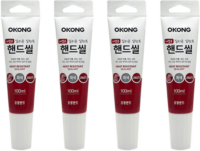 오공 내열용 핸드씰 회색 100ml, 4개