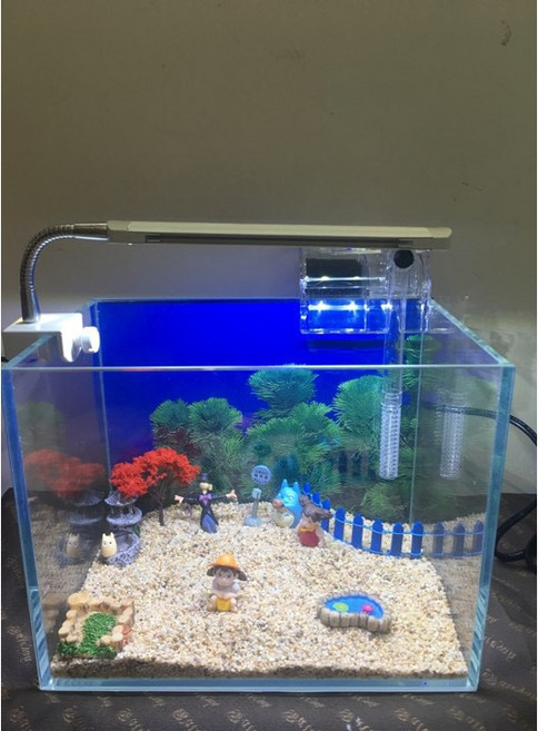 邦邦水族 龍貓世界 7吋套缸組 減壓療癒, 1個, 裡面造景999