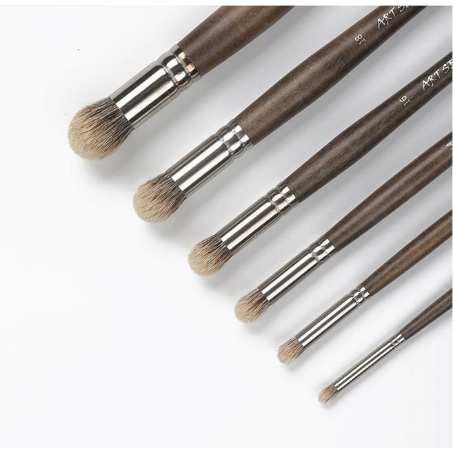 아트시크릿 유화붓 아크릴화 둥근브러쉬 오소리털 699, 1개, 22호