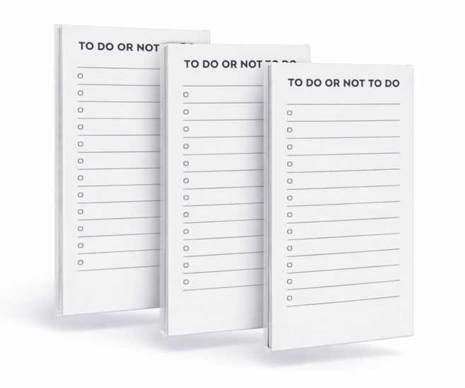 [투두오어낫투두] 투두리스트 메모패드, 3개, 50매, 화이트