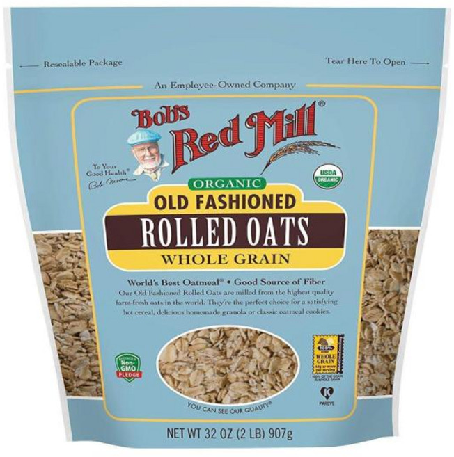 밥스 레드 밀 오가닉 올드 패션 롤드 오트 907 g, 907g, 1개
