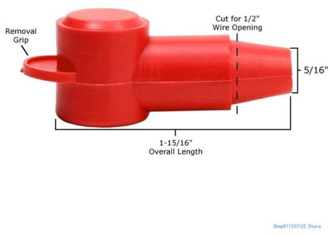 호환 배터리 터미널 부츠 절연 커버 PVC 케이블 러그 보호기 자동 해양 고무 스킨 도구 부품 캡