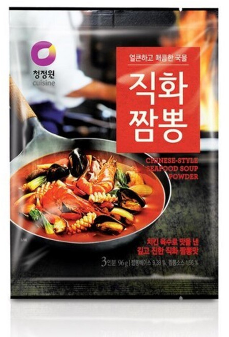 청정원 직화짬뽕 분말, 96g, 4개