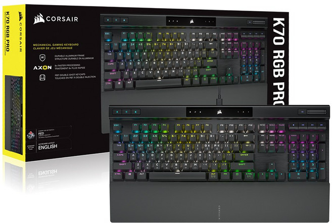 커세어 K70 RGB PRO 게이밍 기계식 유선키보드, (BLACK) 블랙, (커세어 공식인증점) K70 RGB PRO, 은축