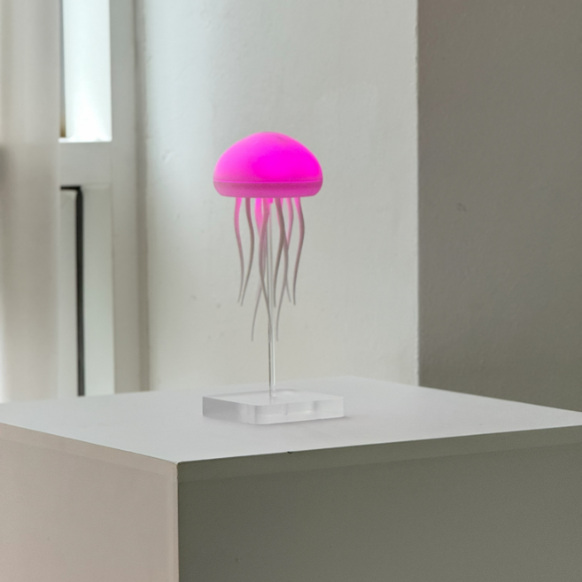 마하지아 해파리무드등 무선 RGB 수면등 취침등 수유등 인테리어 조명 테이블 조명 어린이 선물, 스탠드+걸이용