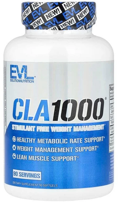 EVLution Nutrition CLA1000® 각성제 무함유 체중 관리제 소프트젤 90정(소프트젤 1정당 1000mg) EVL-90860, 90정, 1개 - 쿠팡