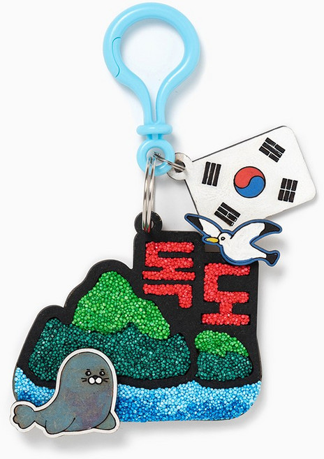 민화샵 클레이 독도 키링 만들기, 칼라폼 10g 5색 세트 UDPCL0030, 1개, 클레이 독도 키링 UDPCL0750