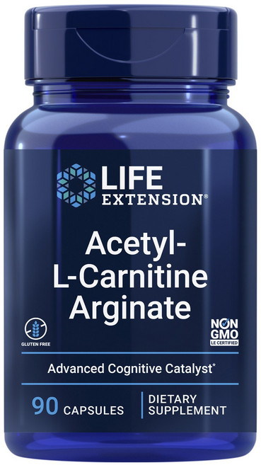 LIFE EXTENSION 乙醯左旋肉鹼精胺酸膠囊, 1罐, 90顆