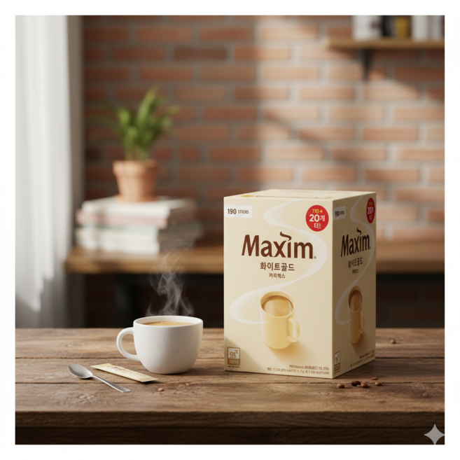 맥심 화이트골드 커피믹스 190T, 맥심 화이트골드 커피믹스 190T(170T+20T)/리, 190개, 1개입