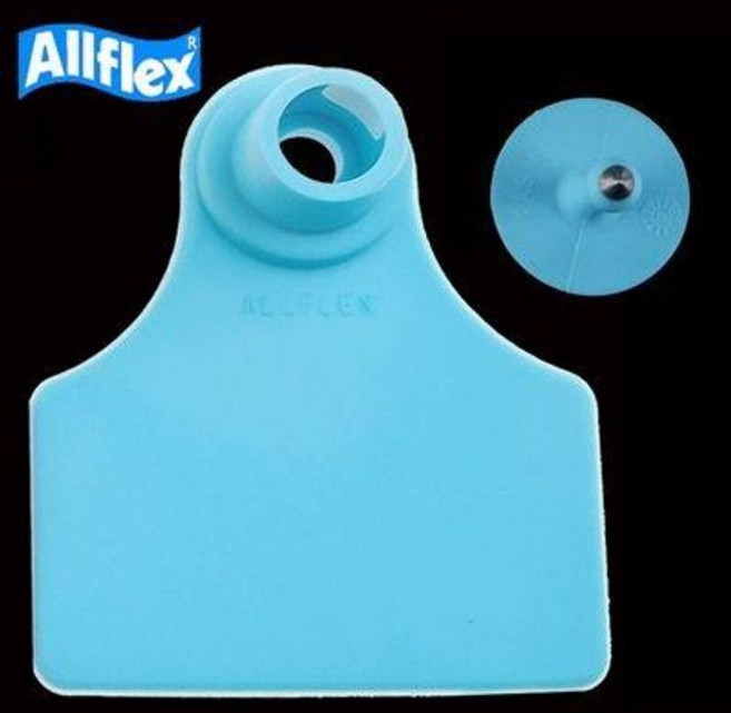 가축귀표 염소용 돼지이표 이표장착기 가축 귀표, 블루 100세트, 1개, 1L