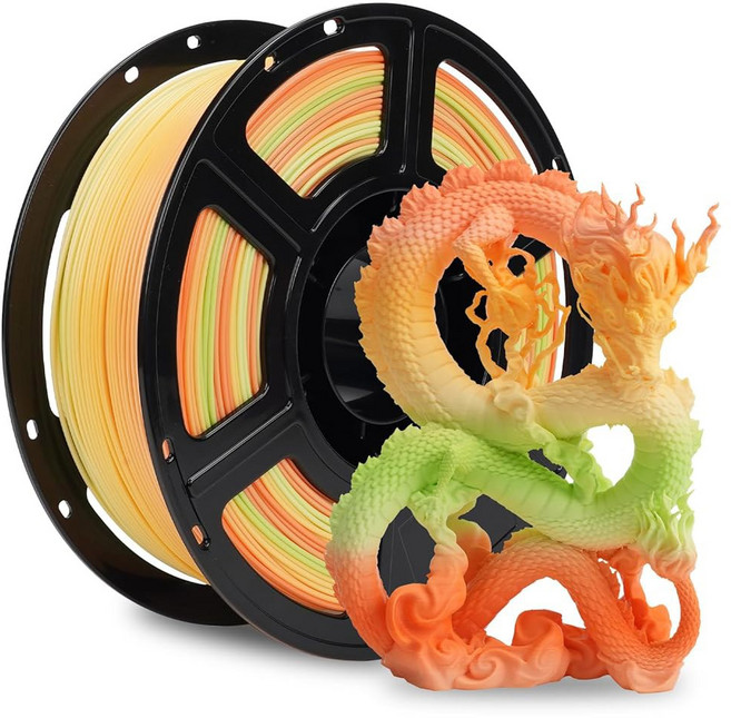 플래시포지 래피드 PLA 필라멘트 1.75mm 뛰어난 품질 프린터 인쇄 고속 제공 치수 레드 3D 1kg + 루비 0.02mm /- 인쇄 정확도 스풀 500mm/s, 17 Rainbow Corals