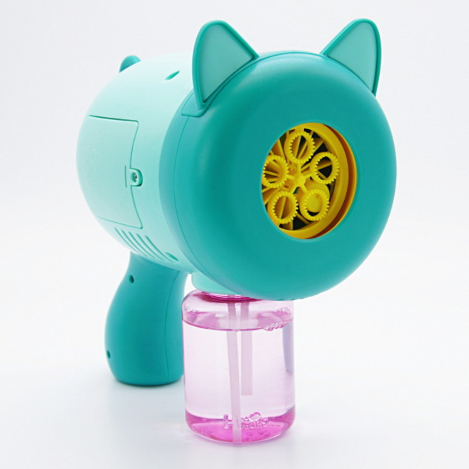 해피 버블 토이 버블건 색상랜덤 스피닝 터보 피그 버블건 비눗방울 대량주문가능 대량 발사 버블건 대형 버블건 개틀링 버블건, 1개