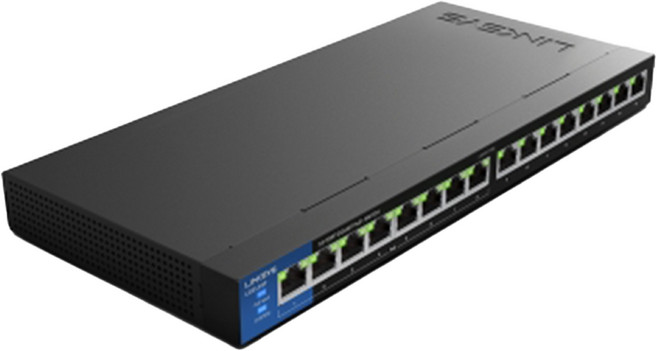 昌運監視器 Linksys LGS116-AP 16埠 Gigabit 超高速乙太網路交換器（鐵殼）綠色環保節能 QOS, 1個, LGS116