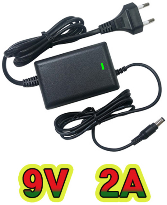 순흥전기 어댑터 9V 2A 전원선일체형 SMPS 2000mA 어댑터 아답터 직류전원장치, SH-30920, 1개