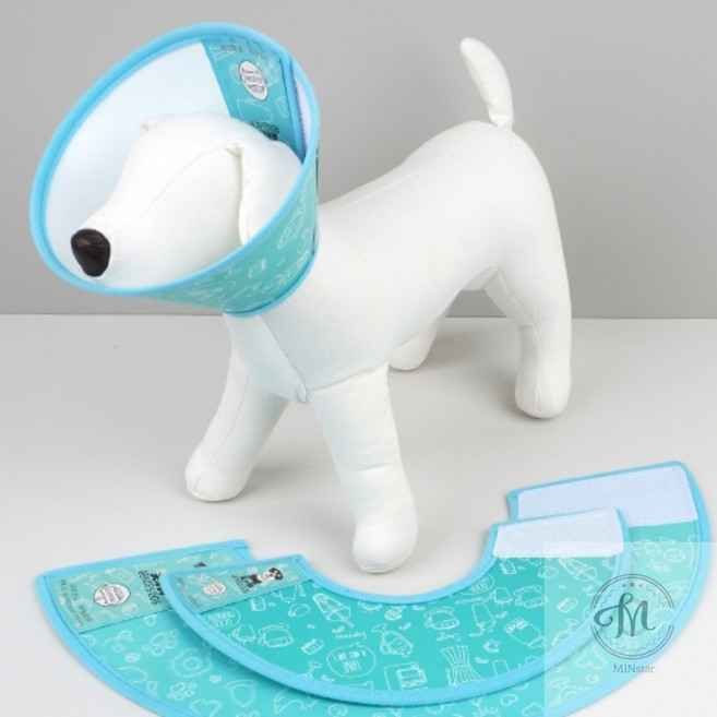 민스타몰 애완용 목보호대 프로텍션 커버 컬러디자인 애견깔대기 고양이목보호캡 강아지넥워머 강아지깔대기 강아지목보호대디스크 애완견목욕받침대 강아지위생용품 강아지목보호대 강아지깔때기, 7호, 1개