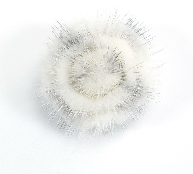 우리모피 밍크 장미 코사지