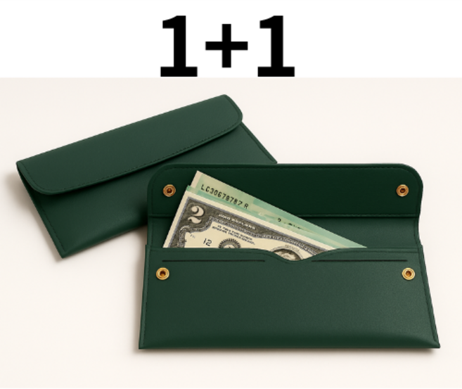 미로제로 장지갑형 용돈봉투 현금 전용 똑딱이 지폐 지갑