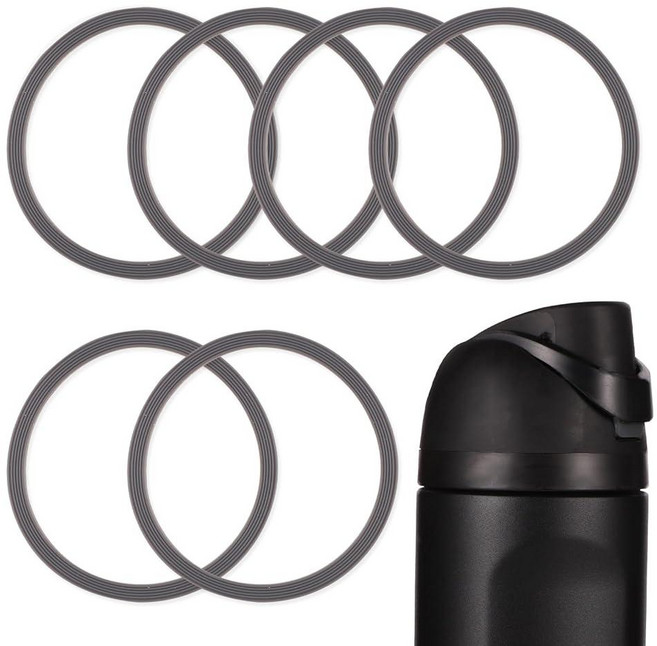 Owala FreeSip용 물병 밀봉 링 교체품 물병용 실리콘 뚜껑 씰 O 24/25/32/40온스) Owala용 고무 개스킷 교체 병 액세서리 (그레이) 179343, 1개