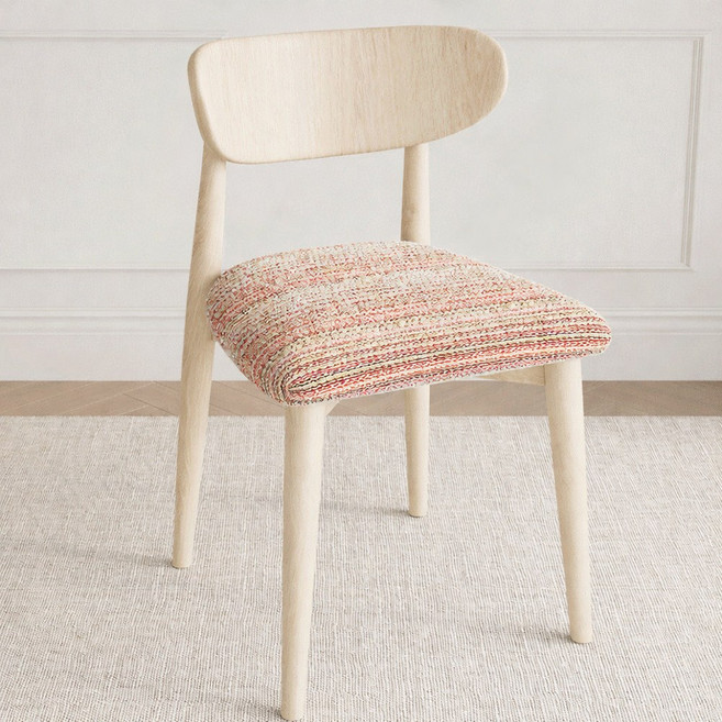 윈디엘 사각 스툴 의자커버 좌판 덮개 화장대 리폼 천갈이, 1개, 레드