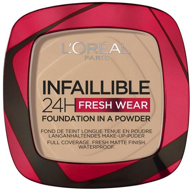 LOreal 파리스 Infallible 24 Hour 파운데이션 in a 파우더 130 트루 베이지, 상풍설명참조, 1개