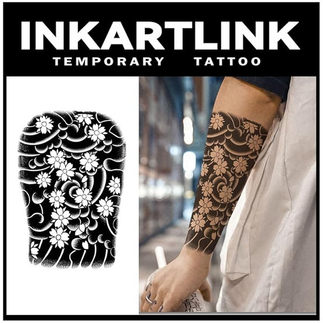 INKARTLINK 2025와조리 시리즈 반영구적인 타투 스티커 자그아 타투 2매 세트 2주 지속 사라지는 타투 문신 스티커 입문 스티커 트렌드 남성 여성 남녀 공용 졸업식