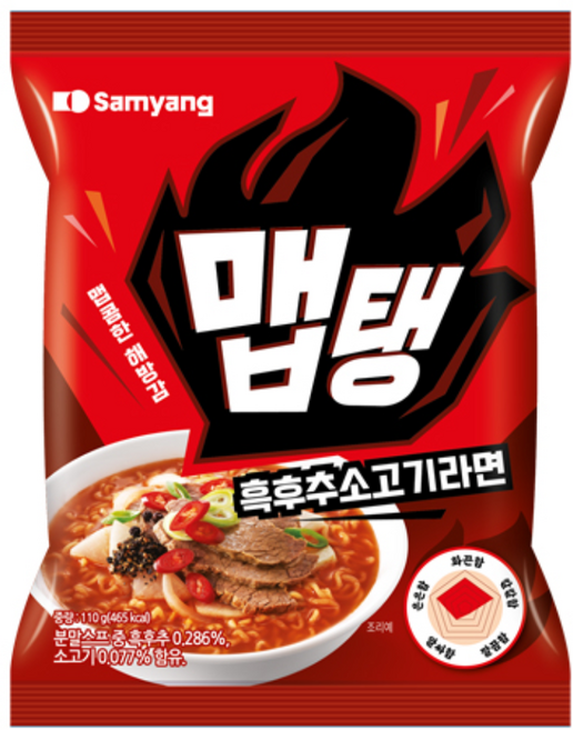 맵탱 흑후추소고기라면 110g, 28개