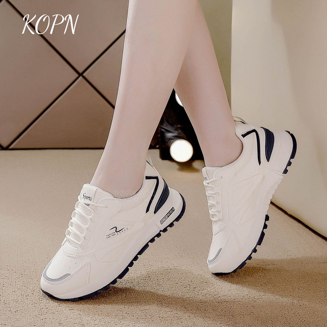 KOPN 봄 운동화 여성 패션 백합 패션 작은 발 여성 신발 아버지 플랫슈즈 패션 단화 패션 편안한 보행 캐주얼 신발
