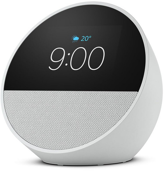 [New]Echo - with Alexa Spot(2024년 발매) 스마트 알람 시계 선명한 사운드, 블랙