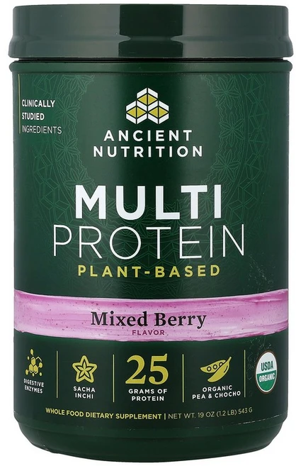 Ancient Nutrition Multi Protein Plant Based Mixed Berry 1.2 lb (543 g) - 쿠팡