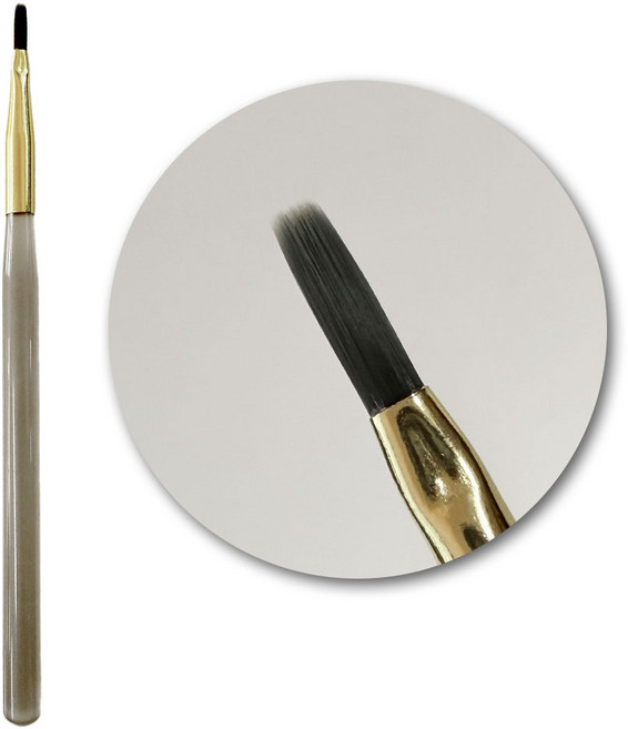 네일 브러쉬 롱 플랫 패턴 브러쉬, 1개, 롱플랫브러쉬