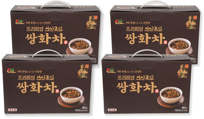 3+1 인산죽염 프리미엄 쌍화차, 4박스, 80개입, 20g