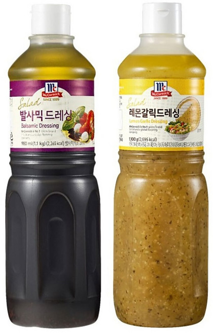 맥코믹발사믹 드레싱 1.1kg + 레몬갈릭 드레싱 1.1kg, 1개, 2.1kg