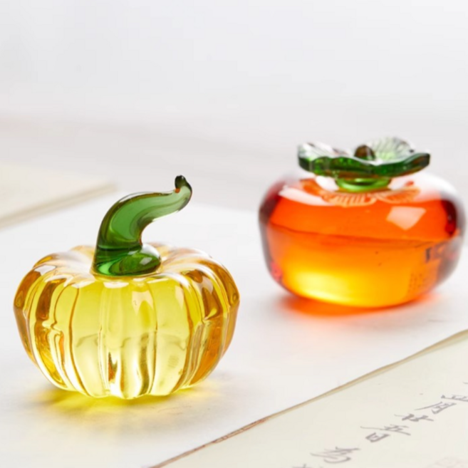 [리리즈] 문진호박 책갈피 서예 독서 책누름 인테리어 장식 독서 필사 종이누름, 호박감